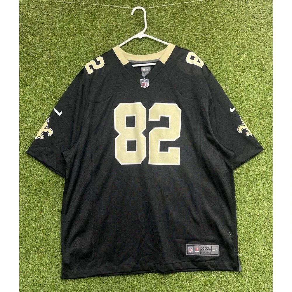 New Orleans Saints Wesley Carroll Nike Jersey Mens XXL 2XL Black #82 Football